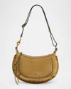 Isabel Marant Oskan Moon Studded Suede Shoulder Bag