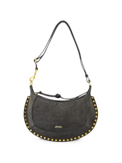 Isabel Marant Oskan Moon Stud-embellished Shoulder Bag In Black