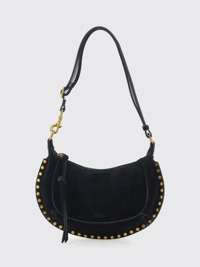 Isabel Marant Oskan Moon Suede Bag In Black