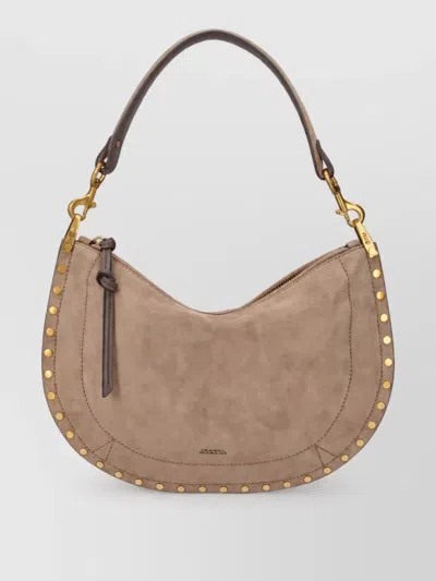 Isabel Marant Oskan Moon Suede Clutch Bag In Pink
