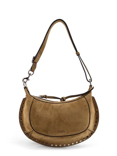 Isabel Marant Oskan Moon Suede Crossbody Bag In Brown