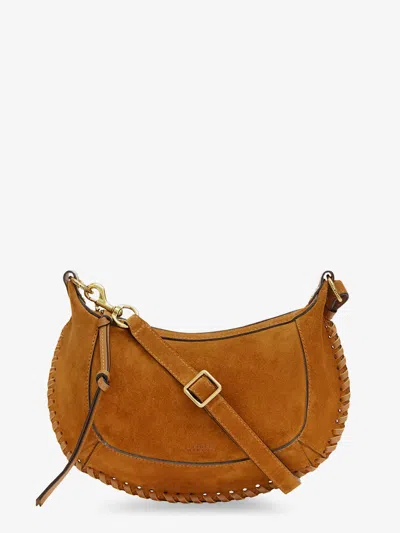 Isabel Marant Oskan Moon Suede Crossbody Bag In Brown