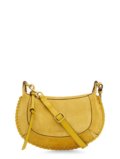 Isabel Marant Oskan Moon Suede Crossbody Bag In Orange