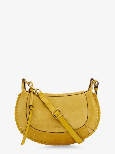Isabel Marant Oskan Moon Suede Crossbody Bag In Yellow