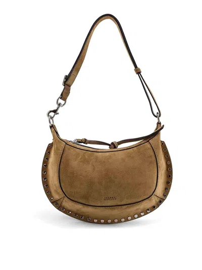 Isabel Marant Oskan Moon Suede Shoulder Bag In Brown