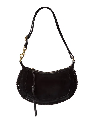 Isabel Marant Oskan Moon Suede Shoulder Bag In Black