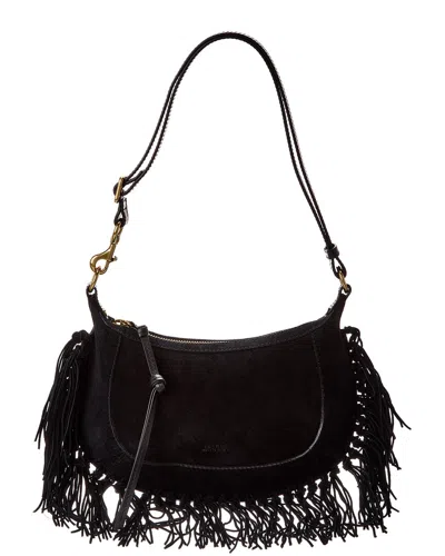 Isabel Marant Oskan Moon Suede Shoulder Bag In Black