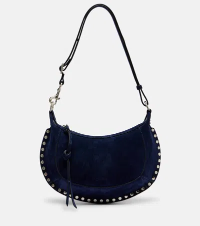 Isabel Marant Oskan Moon Studded Shoulder Bag In Blue