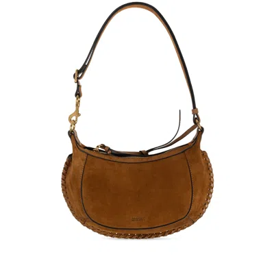 Isabel Marant Oskan Moon Suede Shoulder Bag In Brown