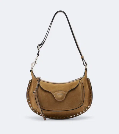 Isabel Marant Oskan Moon Suede Shoulder Bag In Brown
