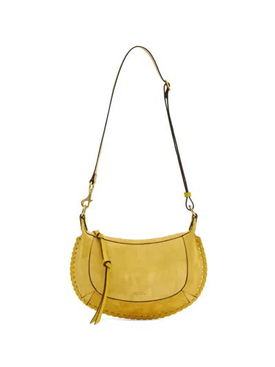 Isabel Marant Oskan Moon Suede Shoulder Bag In Yellow