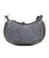 Isabel Marant Oskan Moon Zipped Medium Shoulder Bag In Gray