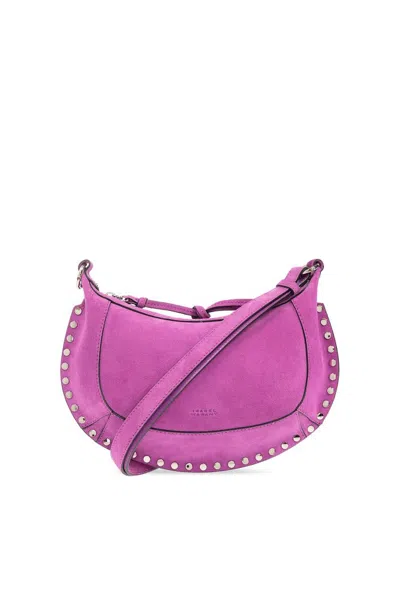Isabel Marant Oskan Moon Zipped Medium Shoulder Bag In Purple