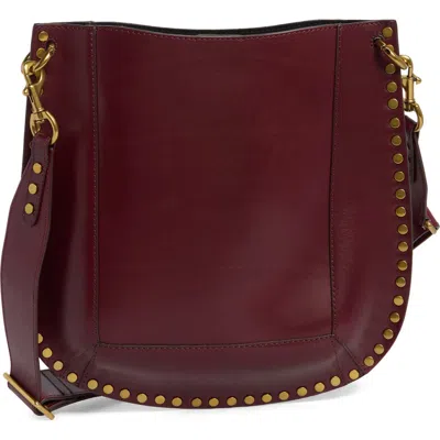 Isabel Marant Oskan New Leather Hobo In Burgundy