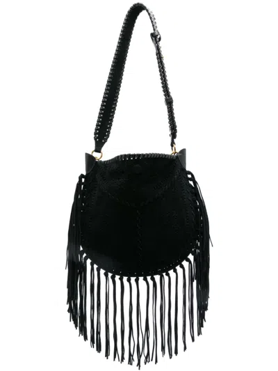 Isabel Marant Oskan Shoulder Bag In Black Gold