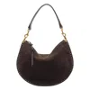 Isabel Marant Suede Shoulder Bag Removable Handle In Brown
