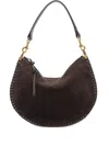 Isabel Marant Suede Shoulder Bag Removable Handle In Brown