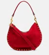 Isabel Marant Oskan Small Suede Shoulder Bag In Red
