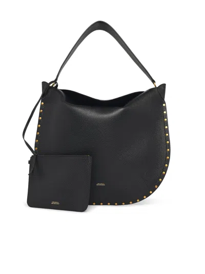 Isabel Marant 'oskan Soft' Black Leather Hobo Bag