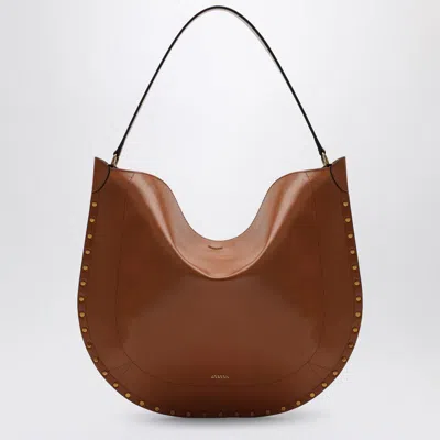 Isabel Marant Oskan Soft Cognac-coloured Hobo Bag In Brown