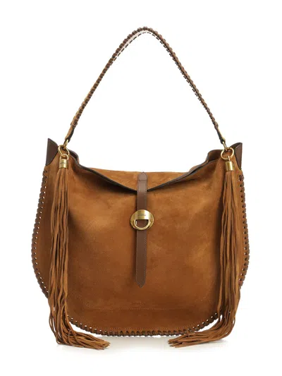 Isabel Marant Oskan Soft Folk-gz Shoulder Bags Brown