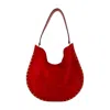 Isabel Marant Oskan Soft Ga Shoulder Bag In Red