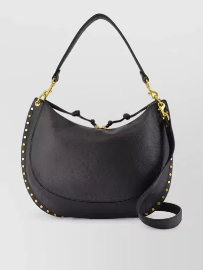 Isabel Marant Oskan Soft Leather Clutch Bag In Black
