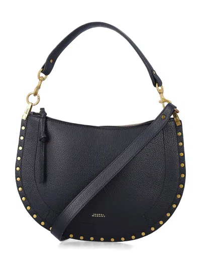 Isabel Marant Oskan Soft Leather Shoulder Bag In Black