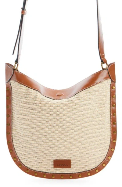 Isabel Marant Women's Oskan Soft-gd Leather Shoulder Bag In Natural And Cognac
