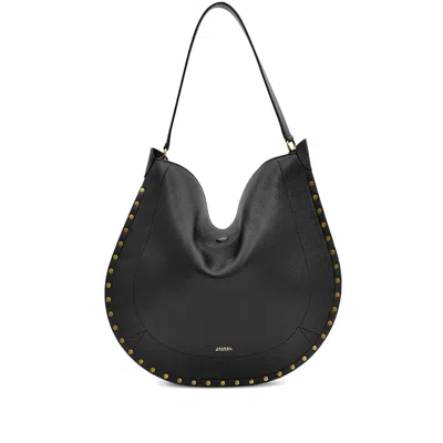 Isabel Marant Oskan Soft Shoulder Bag In Black