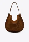 Isabel Marant Oskan Soft Cognac Suede Hobo Bag Women In Brown