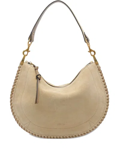 Isabel Marant Oskan Soft Suede Zip-fastening Shoulder Bag In Neutral