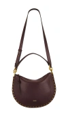 Isabel Marant Oskan Soft Zip Bag In Burgundy