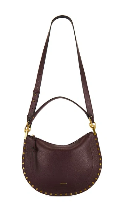 Isabel Marant Oskan Soft Zip Bag In Burgundy
