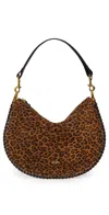 Isabel Marant Oskan Soft Zip Bag Leopard In Brown