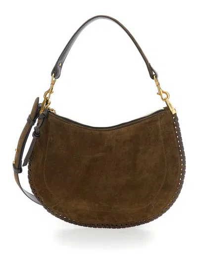 Isabel Marant Oskan Soft Zip-gz Shoulder Bag In Black