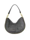 Isabel Marant Oskan Soft Zip Handbag In Gray