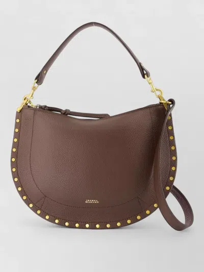 Isabel Marant Oskan Soft Zip Leather Shoulder Bag In Brown