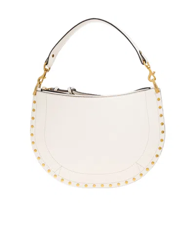 Isabel Marant Oskan Soft Zip Leather Shoulder Bag In White