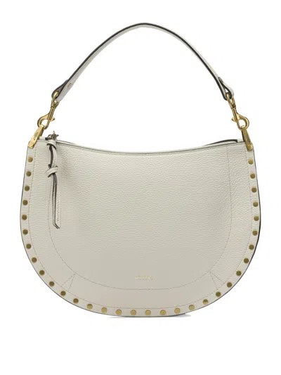 Isabel Marant "oskan Soft Zip" Medium Shoulder Bag In Neutral