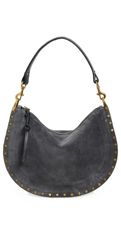 Isabel Marant Oskan Soft Zip Satchel Asphalt In Gray