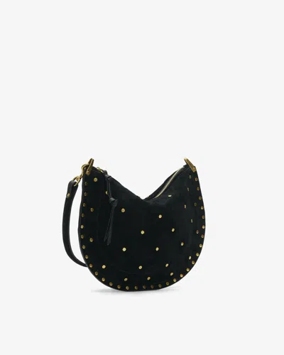 Isabel Marant Oskan Soft Zip Shoulder Bag In Black