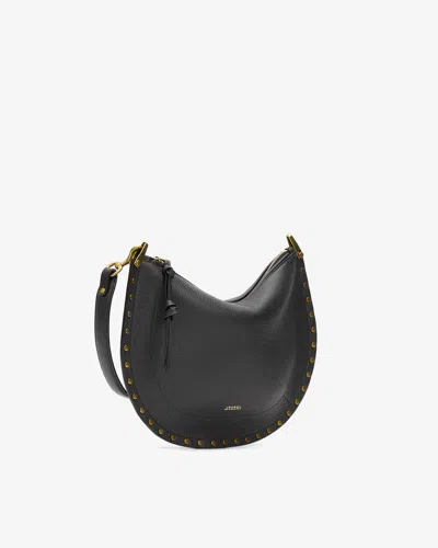 Isabel Marant Oskan Soft Zip Shoulder Bag In Black