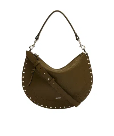 Isabel Marant Oskan Soft Zip Shoulder Bag In Brown