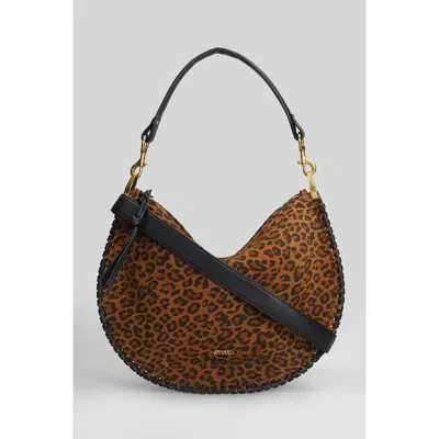 Isabel Marant Oskan Soft Zip Shoulder Bag In Animalier Leather