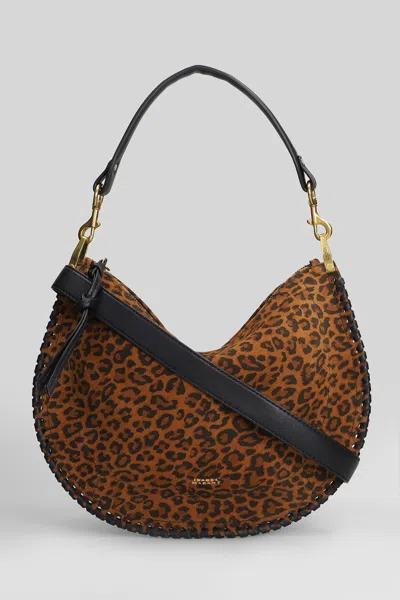 Isabel Marant Oskan Soft Zip Shoulder Bag In Animalier Leather In Animal Print