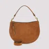 Isabel Marant Oskan Soft Zip Shoulder Bag In Brown Suede In Co Cognac