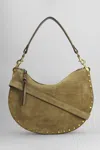 Isabel Marant Oskan Soft Zip Shoulder Bag In Taupe Suede In Taupe