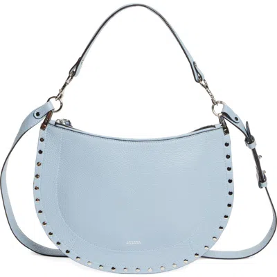 Isabel Marant Oskan Soft Zipped Leather Crossbody Bag In Blue