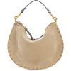 Isabel Marant Oskan Soft Zipped Shoulder Bag In Light Beige